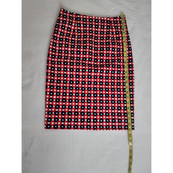 Boden Women's Petite Geometric Print Richmond Pencil Skirt Red/Multi Size 4P - Picture 16 of 16